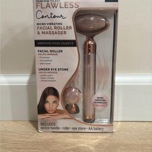 Flawless Contour Micro Vibrating Facial Roller & Massager - Rose Gold